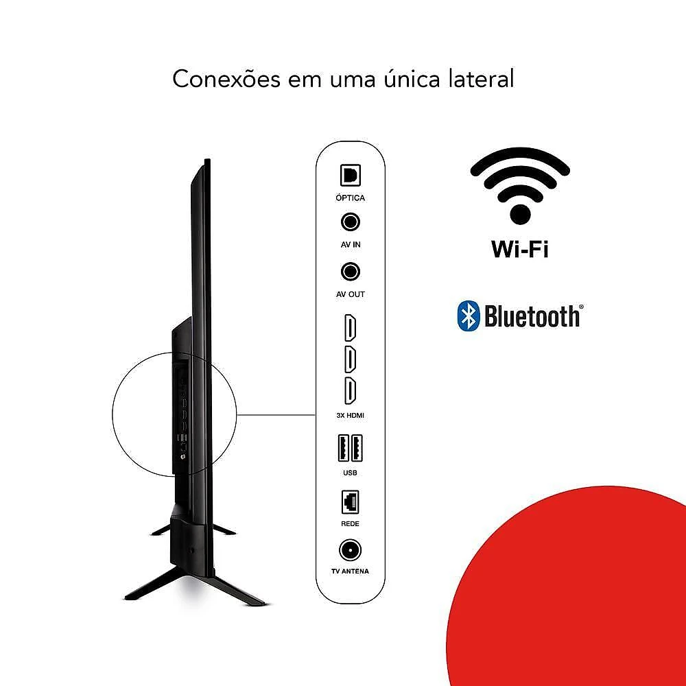 Smart TV Aiwa 50” Android 4k Comando de Voz Dolby Áudio Hdr10 AWS-TV-50-BL-02-A