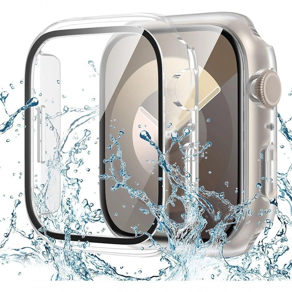 Capa à Prova D'água Compatível Com Apple Watch Séries 6/5/4, Se 3/2/1 De 40 Mm, Amortecedor Rígido Com Vidro Temperado P