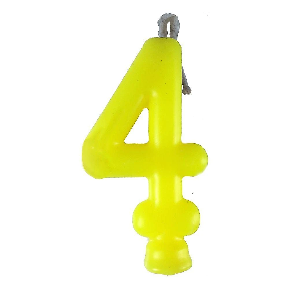 Vela De Aniversário Neon Amarela Modelo 4