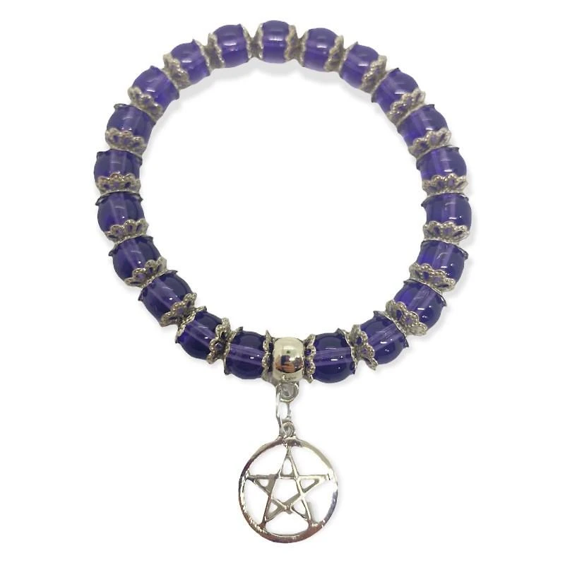 Miniatura Kit Com 3 Pulseiras Wicca Negra E Roxa