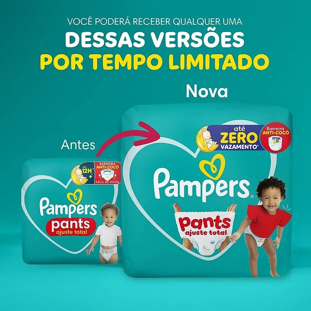 Miniatura Fralda Pampers Pants Ajuste Total Xg 82 Unidades