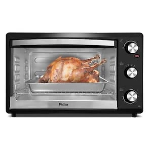 Forno Elétrico Philco PFE44P 44L com Botão Timer de 60 minutos e Dupla resistência – Preto 110V