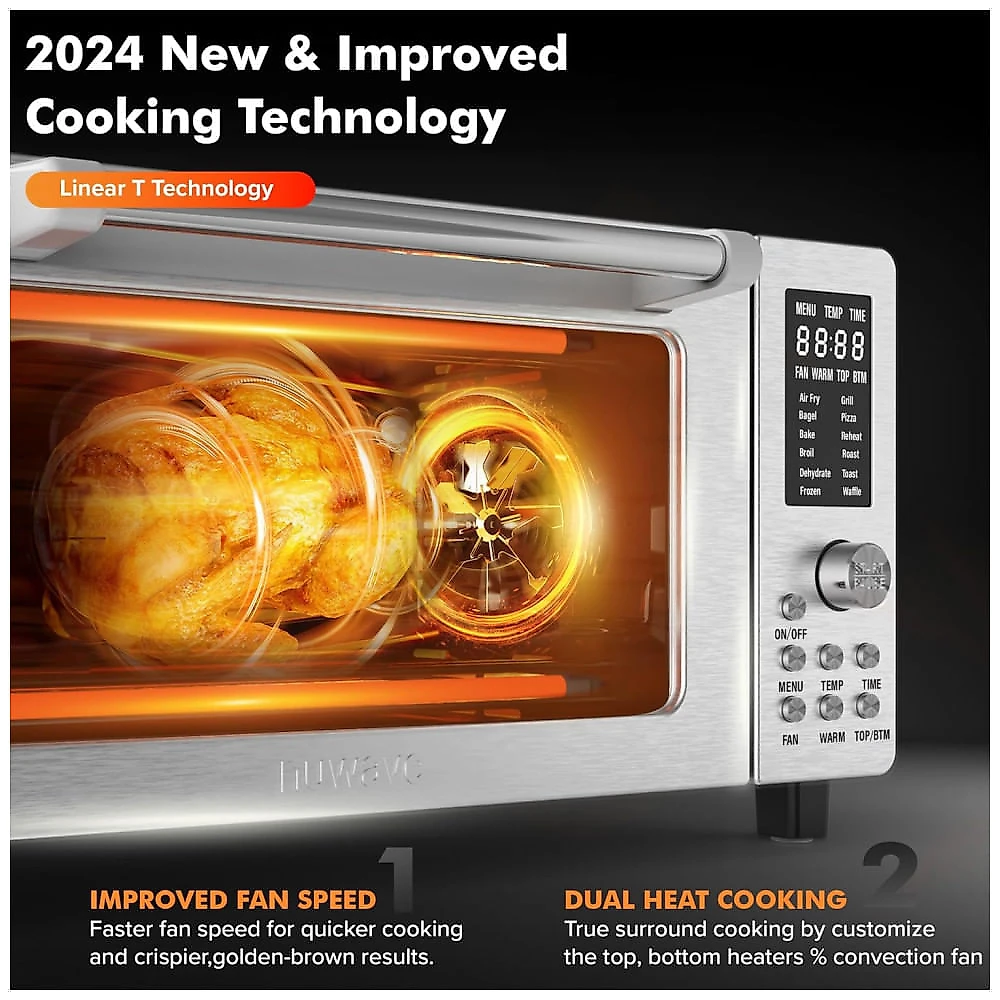Forno Eltrico de Bancada 12 em 1, 19L com Tecnologia Quicker  Even Crisp e Funo Air Fryer, 110V 1800W, Nuwave, Prata 110v