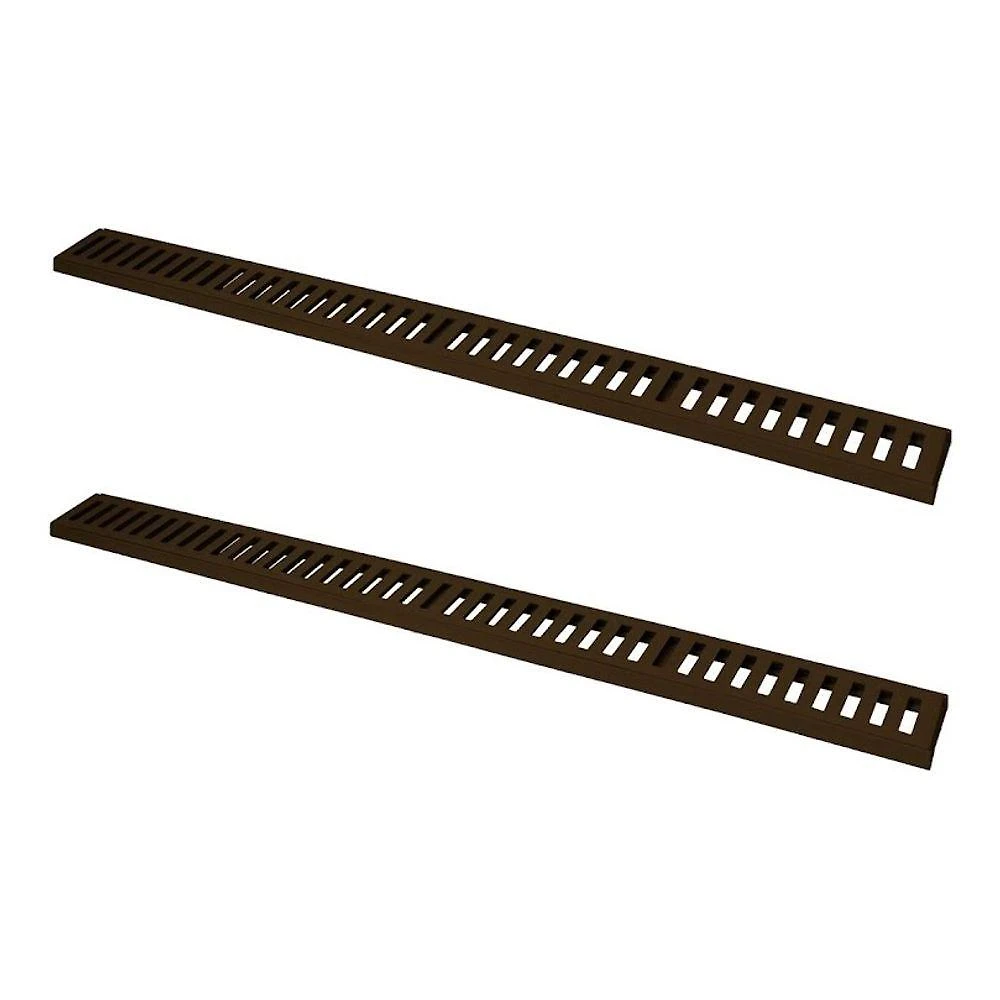 Kit Ralo Grelha Linear 3313X2GDA Captação de Águas Pluviais Carga 500KG Marrom GDA Industria