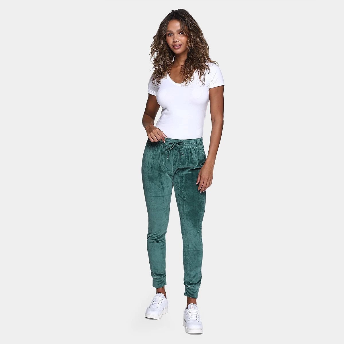 Miniatura Calça Facinelli Plush Punho Feminina Verde - G