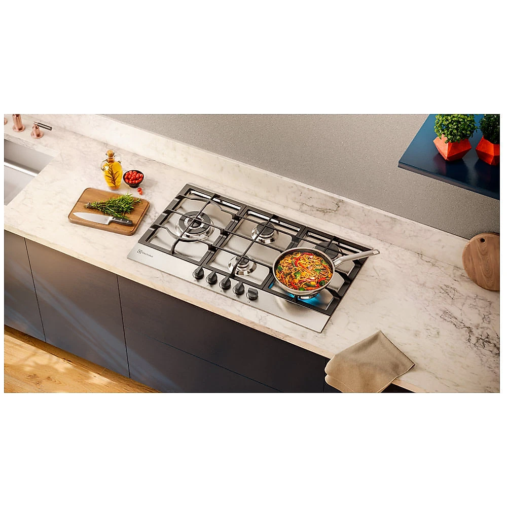 Cooktop a Gás 05 Bocas Electrolux com Acendimento Superautomático Experience Semiprofissional Inox - KE9DX Bivolt
