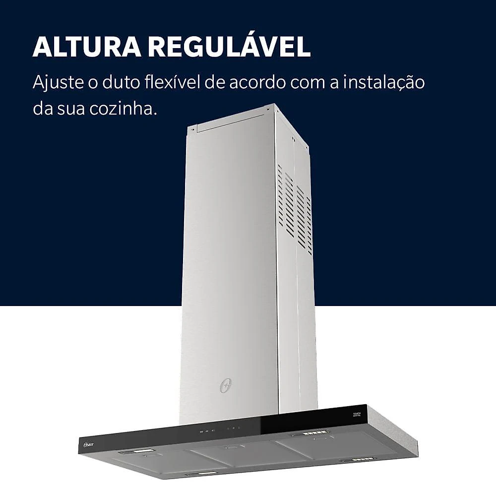 Kit Inox Coifa De Ilha 90cm E Forno De Embutir 75L 220V