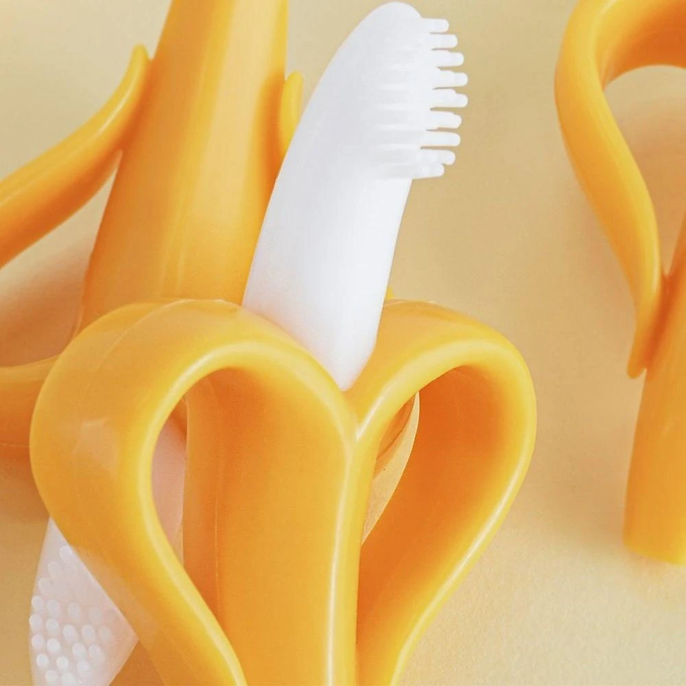 Massageador De Gengiva Para Bebê Banana 6x10cm Amarelo