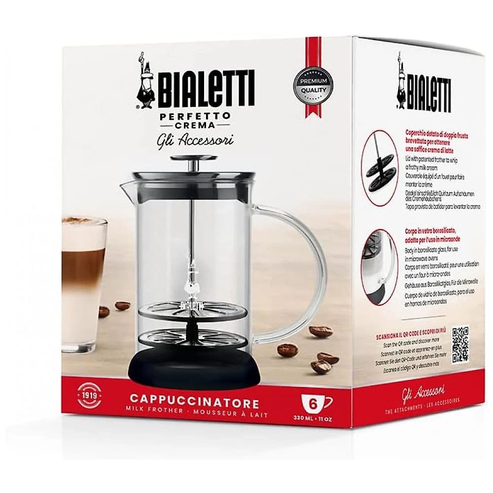 Espumador de Leite Manual 300 mL, Bialetti