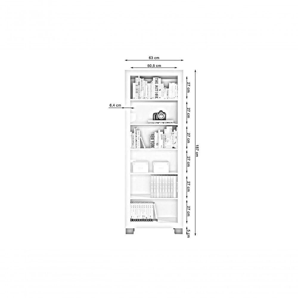 Miniatura Armario Multiuso 5 Prateleiras Flex Valdemoveis Cinamomo