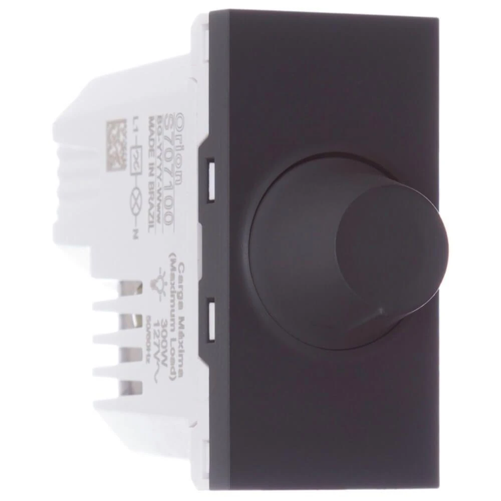Módulo Dimmer Rotativo 110V-220V LED Grafite Orion S70720199 Steck