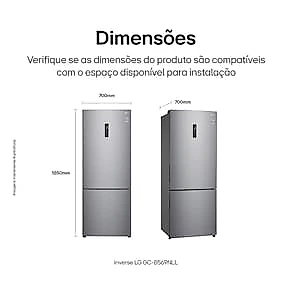 Geladeira LG Frost Free Inverse 451L Conectividade Inteligente Inox Look 110V