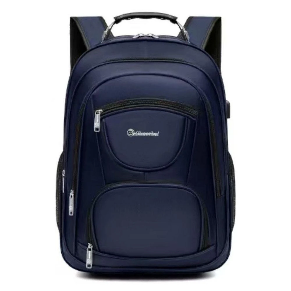 Mochila Oem Rc9825 47x30x17 Azul com Cabo de Aço Reforçado e Bolsos Laterais para Garrafa Unissex