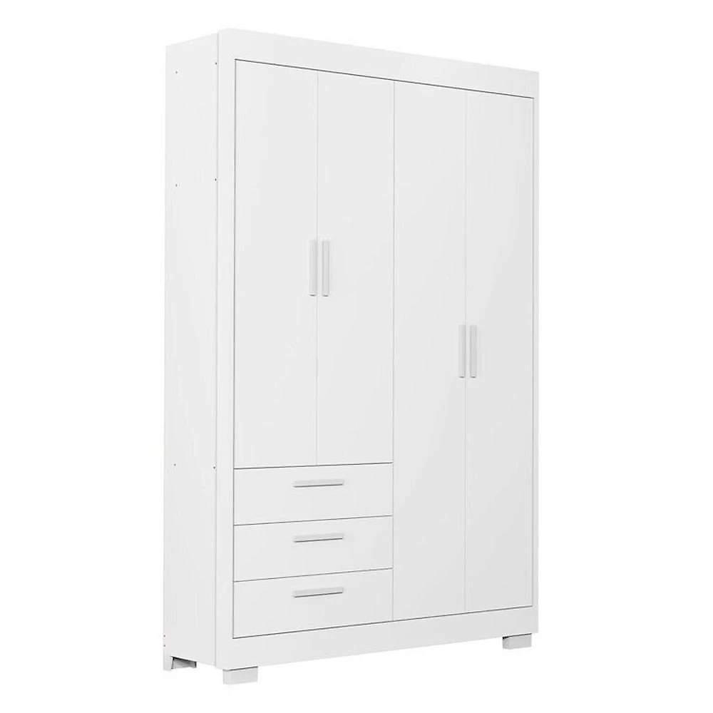 Quarto Completo Zaki com Berço 3 em 1 Katatau Branco Fosco
