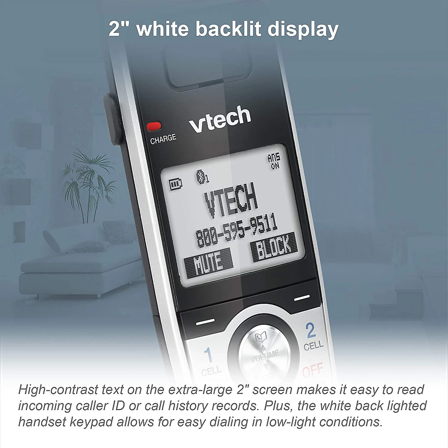 VTech Telefone sem Fio, c/ Bluetooth e secretária eletrônica, 3 unidades, prata.