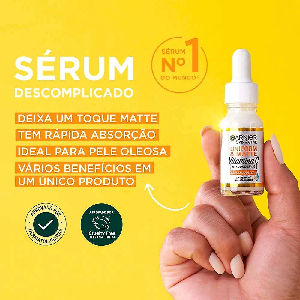 Garnier skin vitamina c kit - hidratante facial antimanchas + sérum + gel de limpeza facial