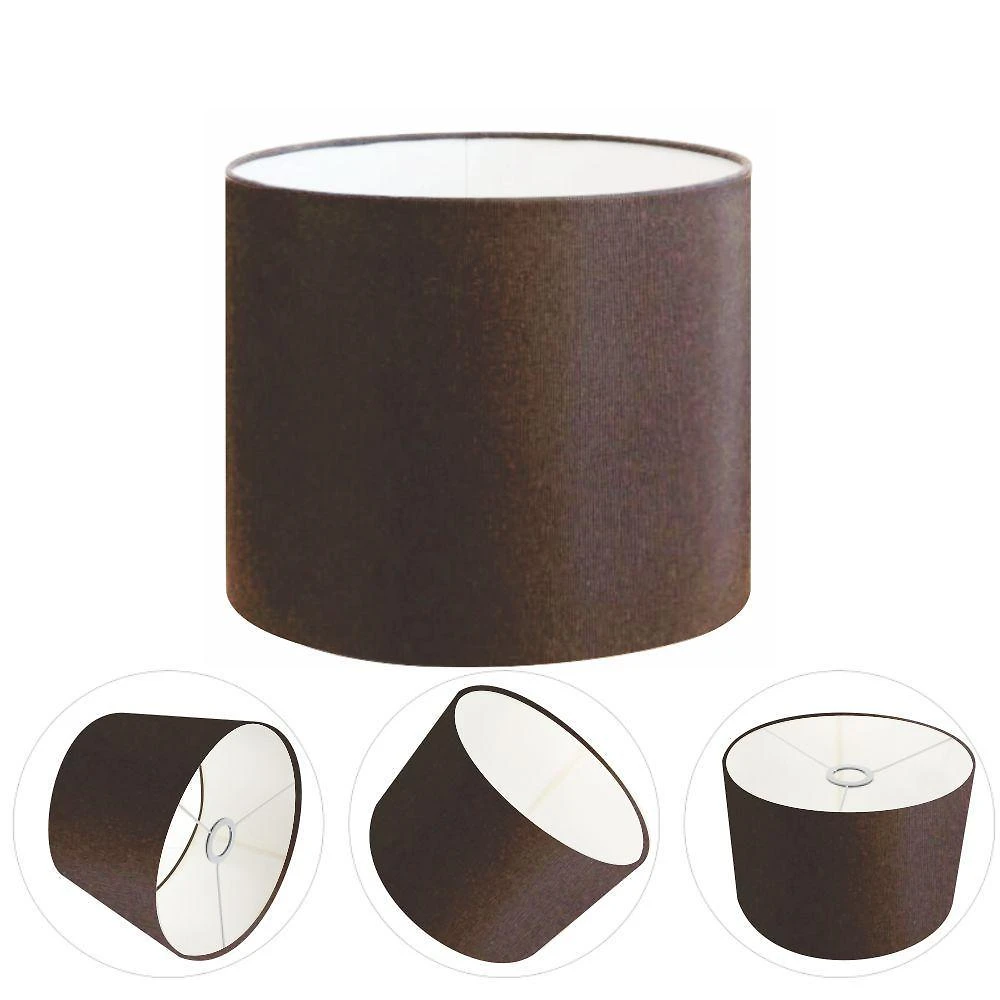 Cúpula Abajur Cilíndrica Cp-7013 ø30x30cm Café