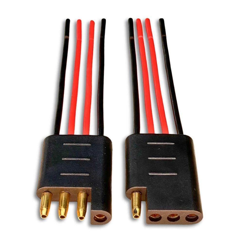 Chicote com Conector 4 Vias Technoise Cabo 1,5mm2 Alta Corrente Plug Anti Erro Pacote 10 Peças
