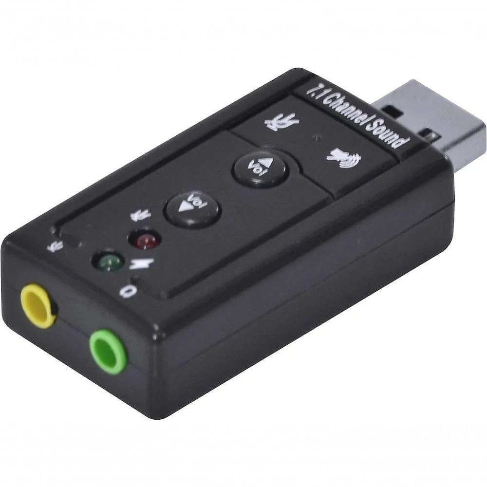 Adaptador Placa De Som Usb 7.1 Canais Virtual
