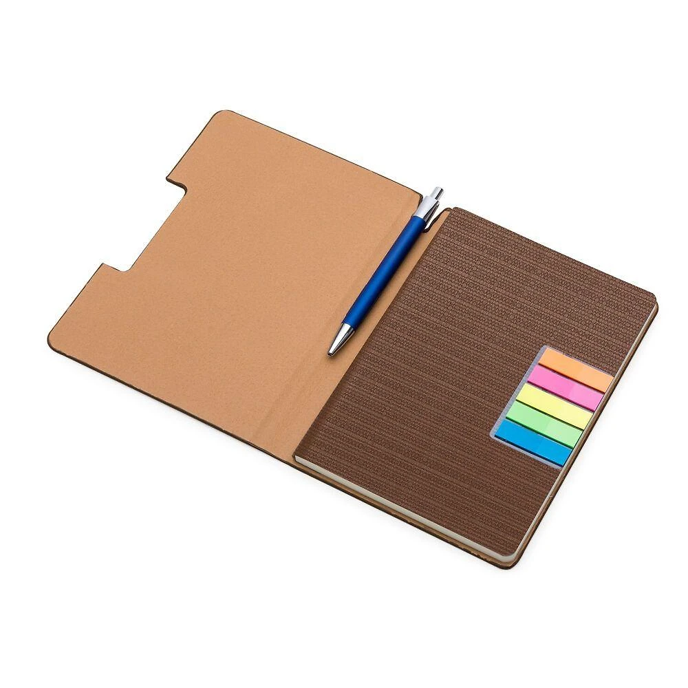 Caderno de Anotações com Capa Sintética 80 Folhas Pautadas Bege