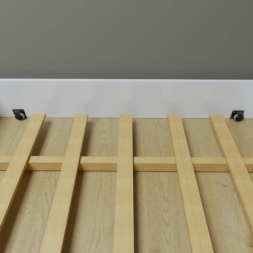 Cama Auxiliar de Solteiro com Rodizio Move Branco