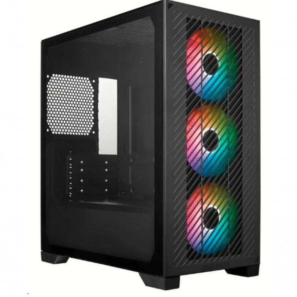 Gabinete para Computador Elite 301 Mid Tower ATX com 3 Fans ARGB Preto