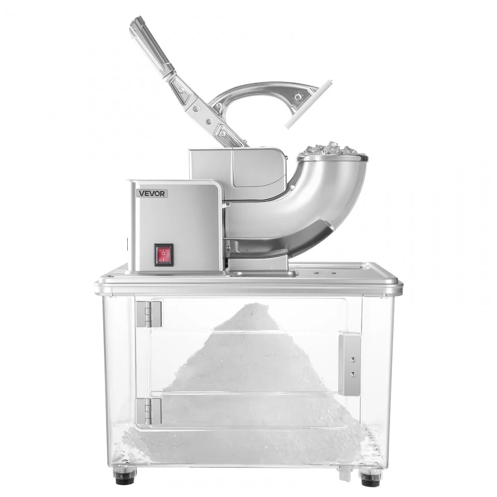 Máquina de Raspadinha Slush VEVOR 300W Dupla Lâmina 300 kg/h Caixa 50L Branca 110V