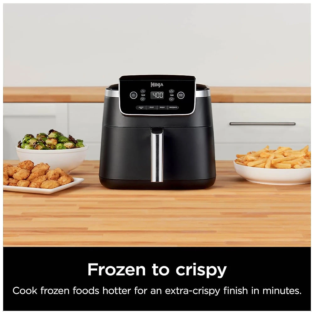Air Fryer Pro 4 em 1 com Air Crisp de 4,66L Frite, Asse, Reaqueça e Desidrate 110V 1750W, Ninja AF141, Preta 110v