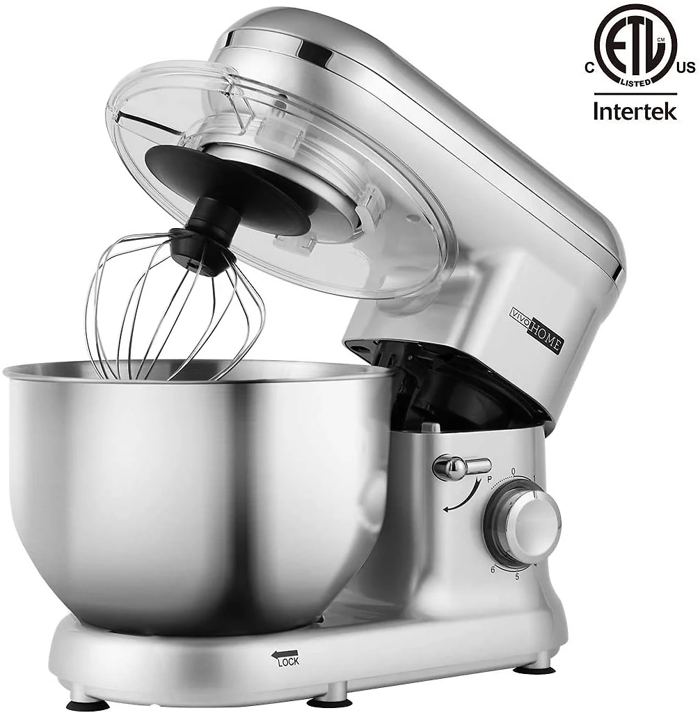 VIVOHOME BatedeiraMixer 650W 6 Velocidades 6L Prata 110V