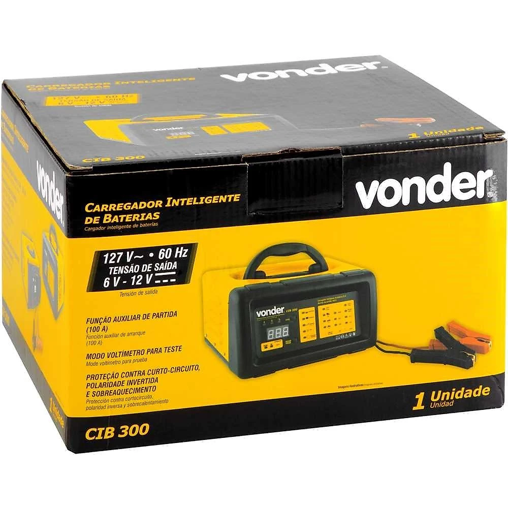 Carregador inteligente de bateria 127v cib300 vonder
