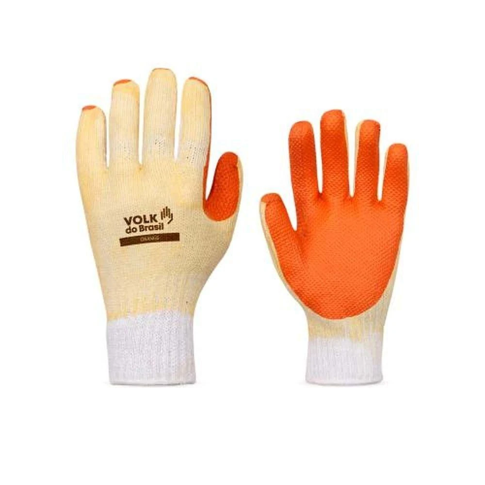 Luva de Segurança Vulcanizada Orange 10 (EG) Resistente a Calor Até 100°C Laranja Volk do Brasil