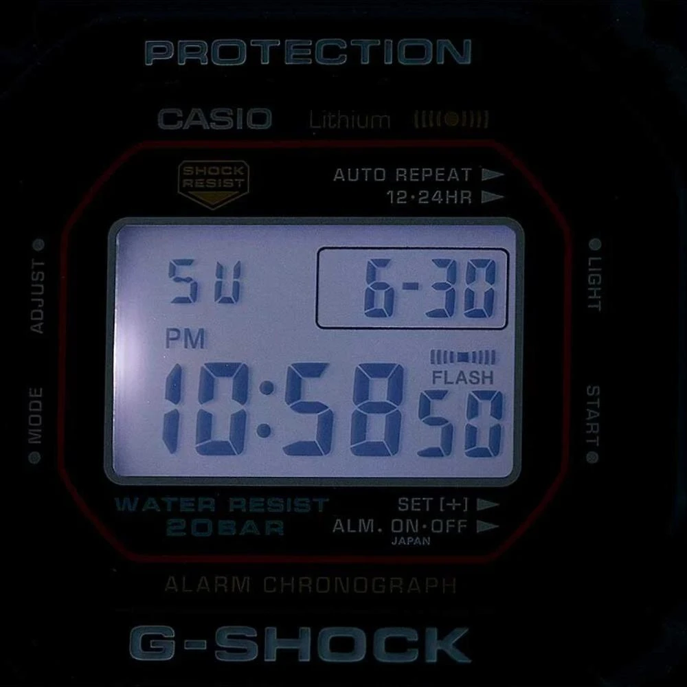 Miniatura Relógio Casio G-Shock DW-5000R-1ADR Revival 40 anos *Made in Japan