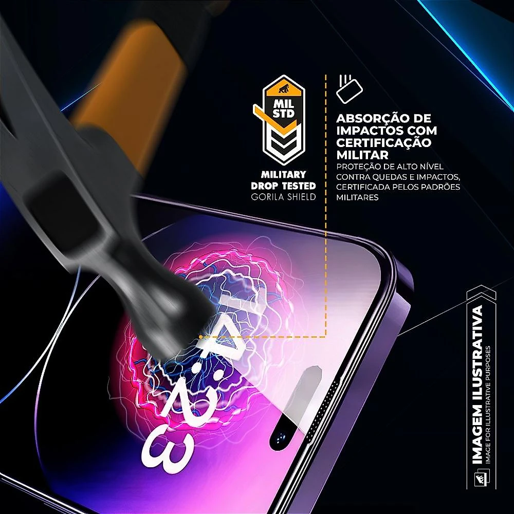Película para iPhone Air - Defender Glass Preta - Gshield