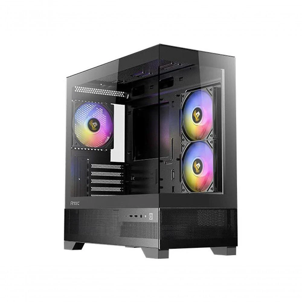 Gabinete Gamer Antec Cx500m Rgb Elite Lateral De Vidro Temp De 4 Mm Micro-atx/itx 3 Fans 120mm