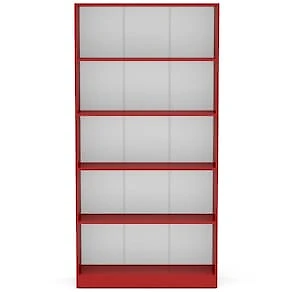 Miniatura Estante Politorno Aliança 2356 com 4 Prateleiras Bordô /Branco