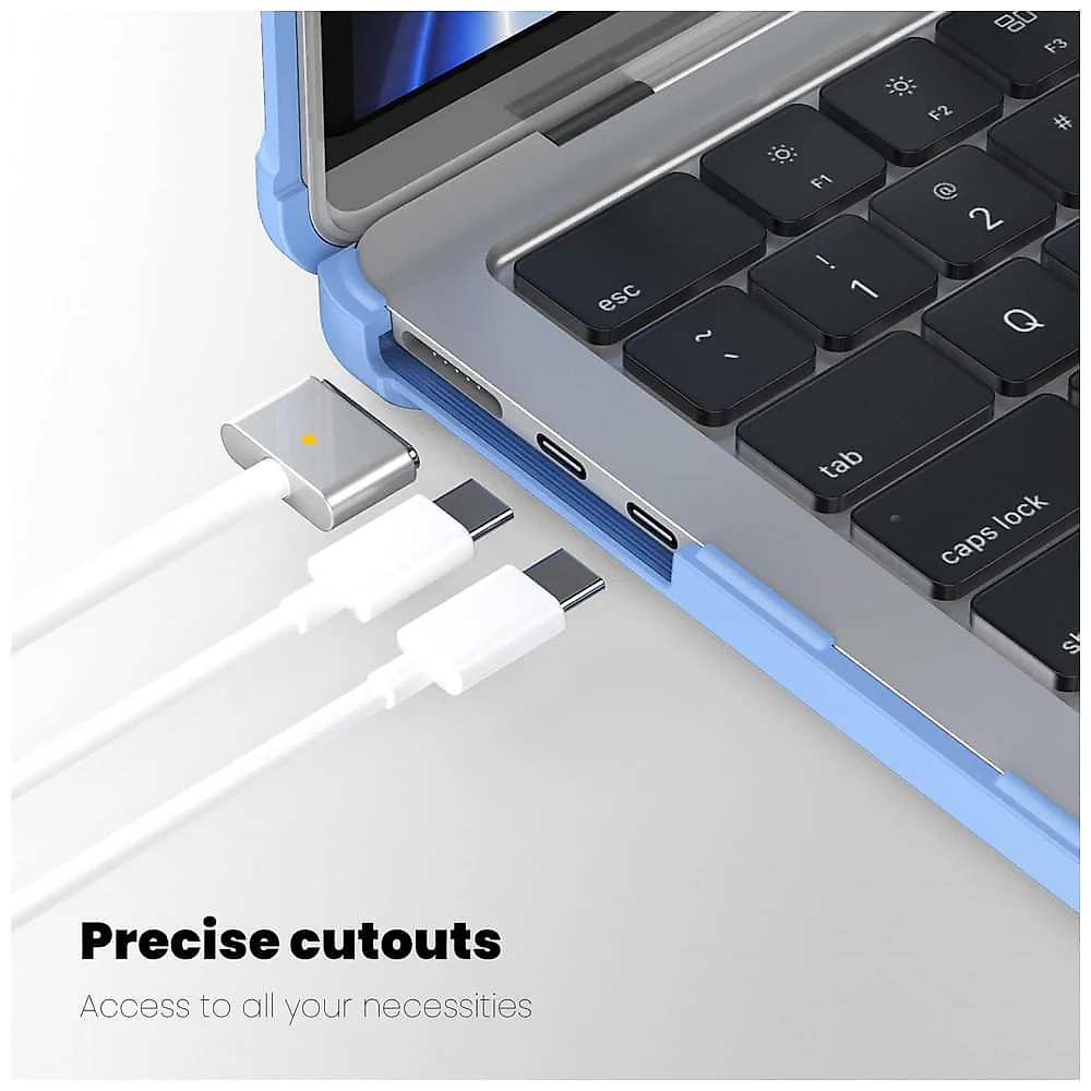 Capa Rígida Antichoque Sky Blue XK para MacBook Air 15″ (2023–2025, Modelos A3241/A3114/A2941, M2/M3/M4) – MEEgoodo