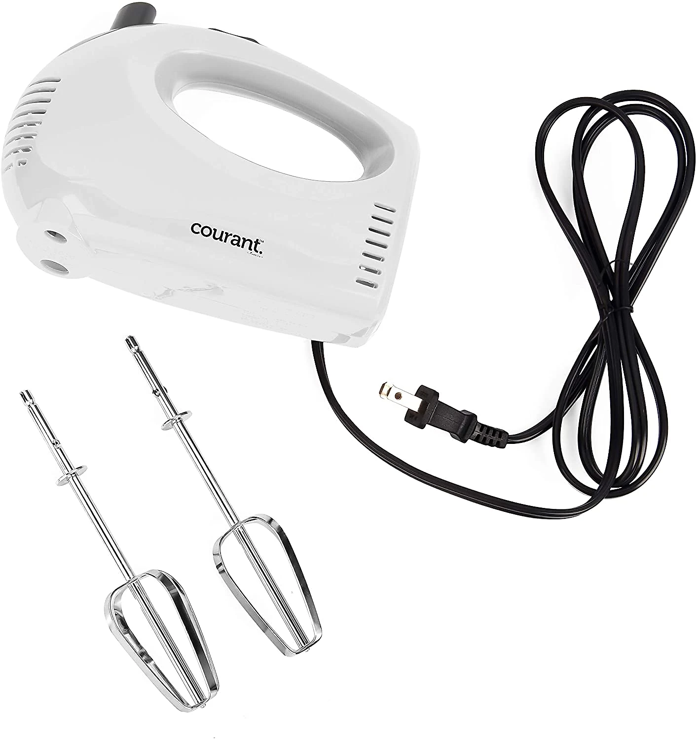 Courant CHM1550 Batedeira de Mão Elétrica com 7 Velocidades e Acessórios em Aço Inoxidável 110V150W Branca