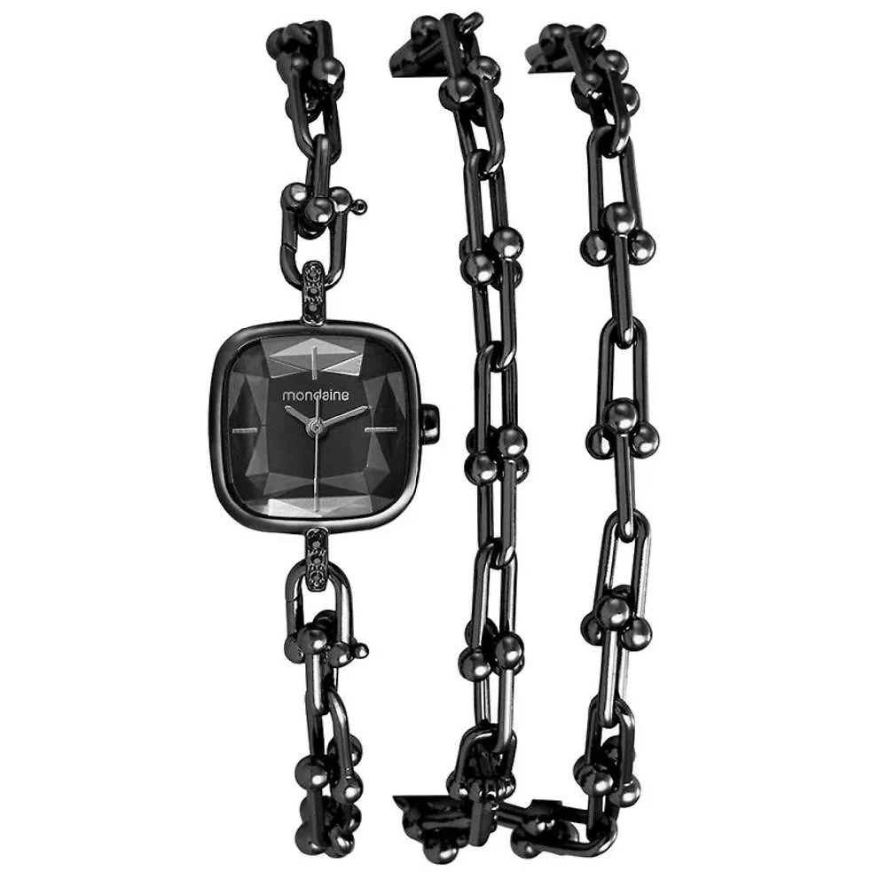 Relógio Mondaine My Way Corrente 32853LPMVPM3 20mm Aço Inox Preto