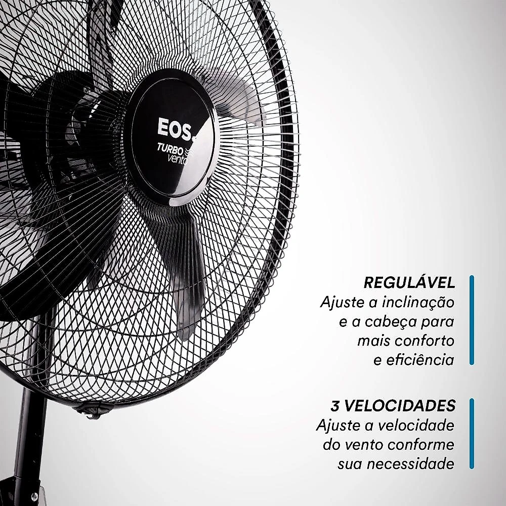 Ventilador de Parede EOS Turbo Vento com 5 Pás 200W EVP50 Bivolt