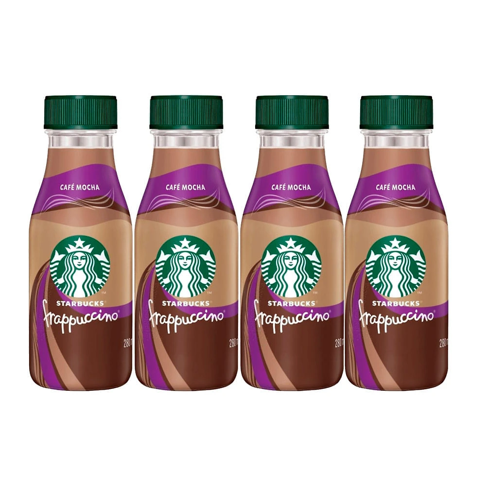 Kit 4 Bebida Láctea Starbucks Frappuccino Café Mocha 280ml