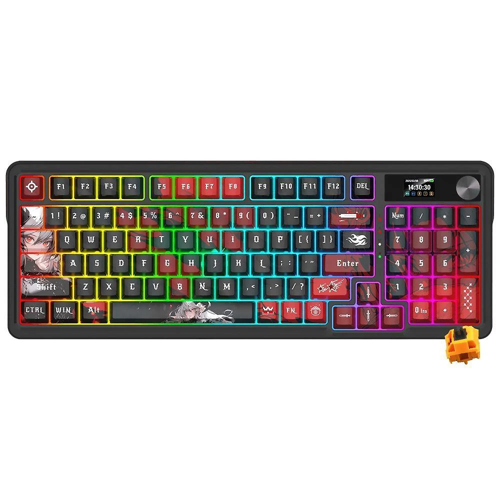 Teclado Gamer Redragon K719AK-RGB-PRO Wireless 2.4GHz e USB-C RGB Preto