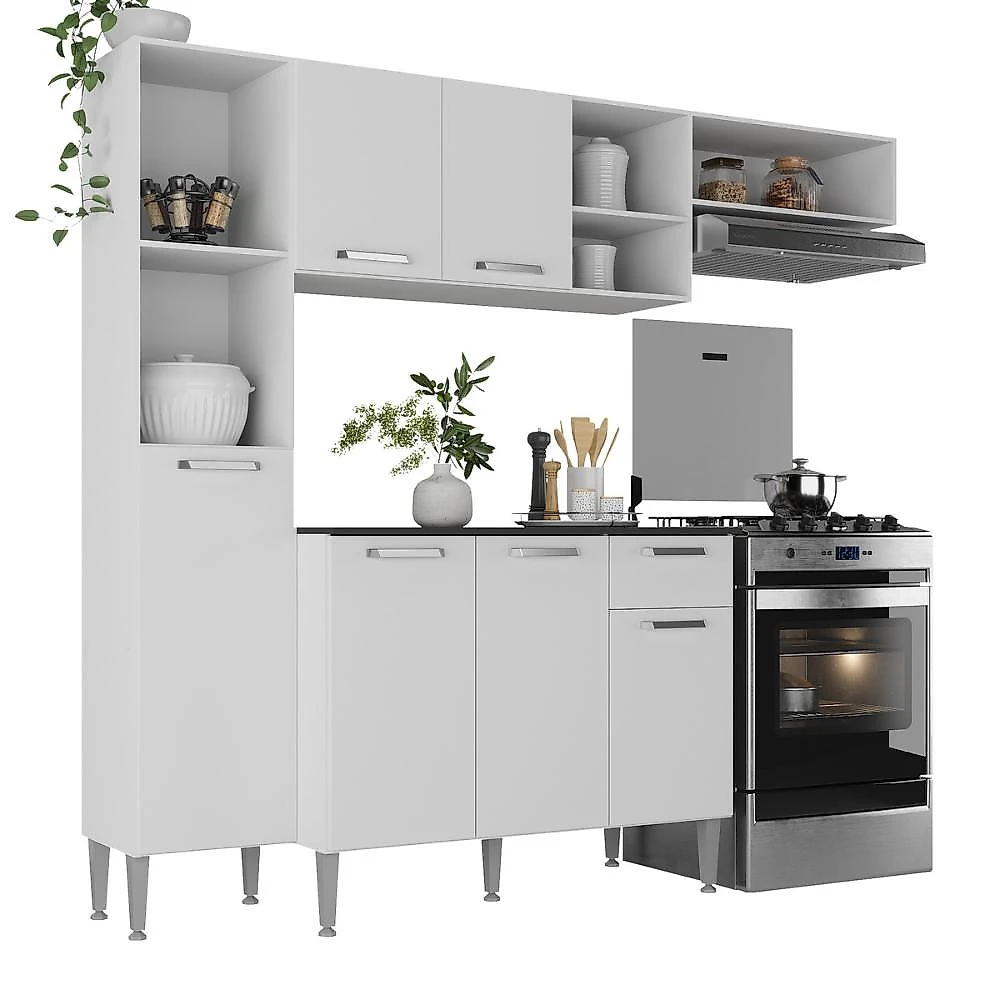 Miniatura Armário de Cozinha Compacta Smart Multimóveis MP2183 Branco