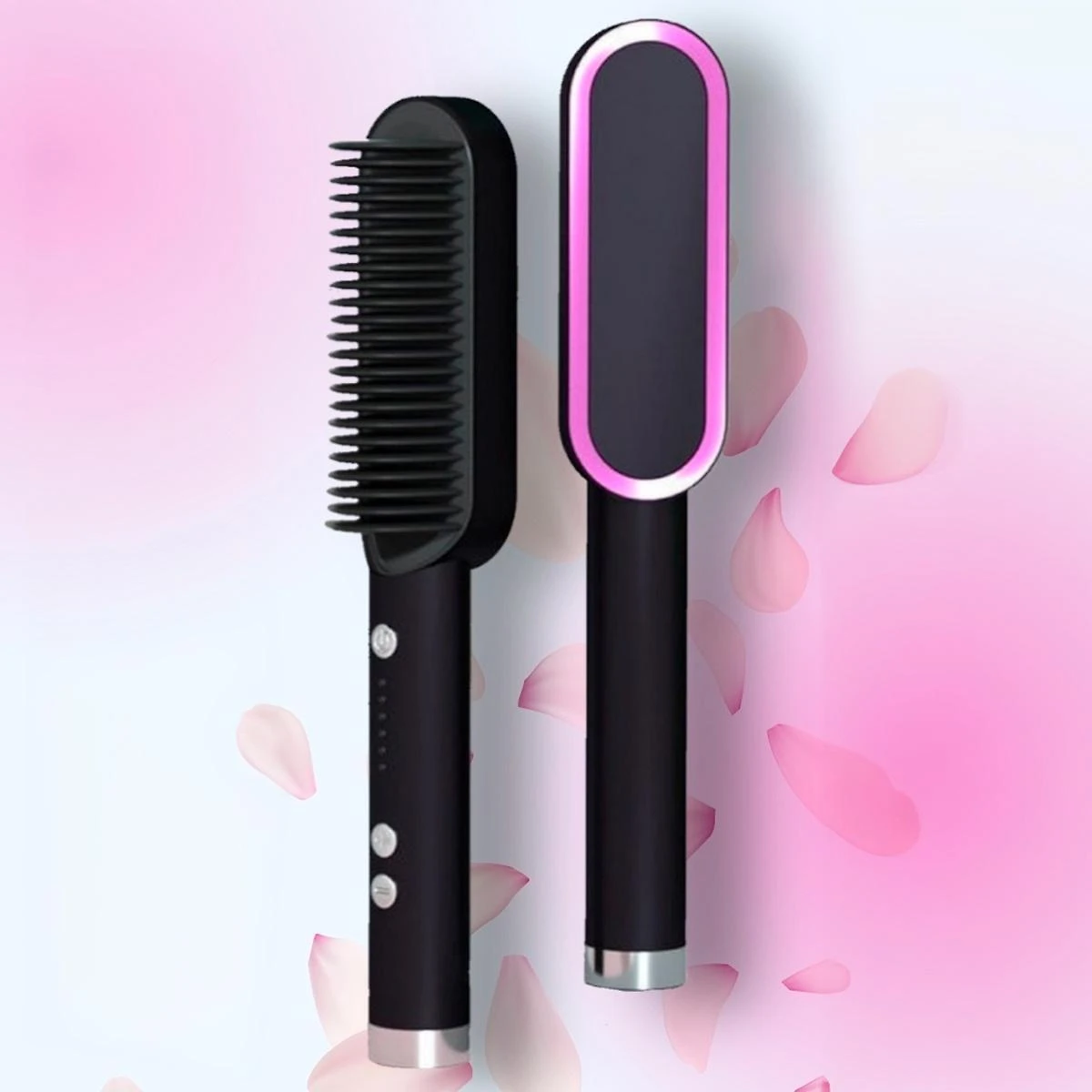 Miniatura Escova 3 Em 1 Chapinha Pente Modela Cabelo 110/220V Bivolt