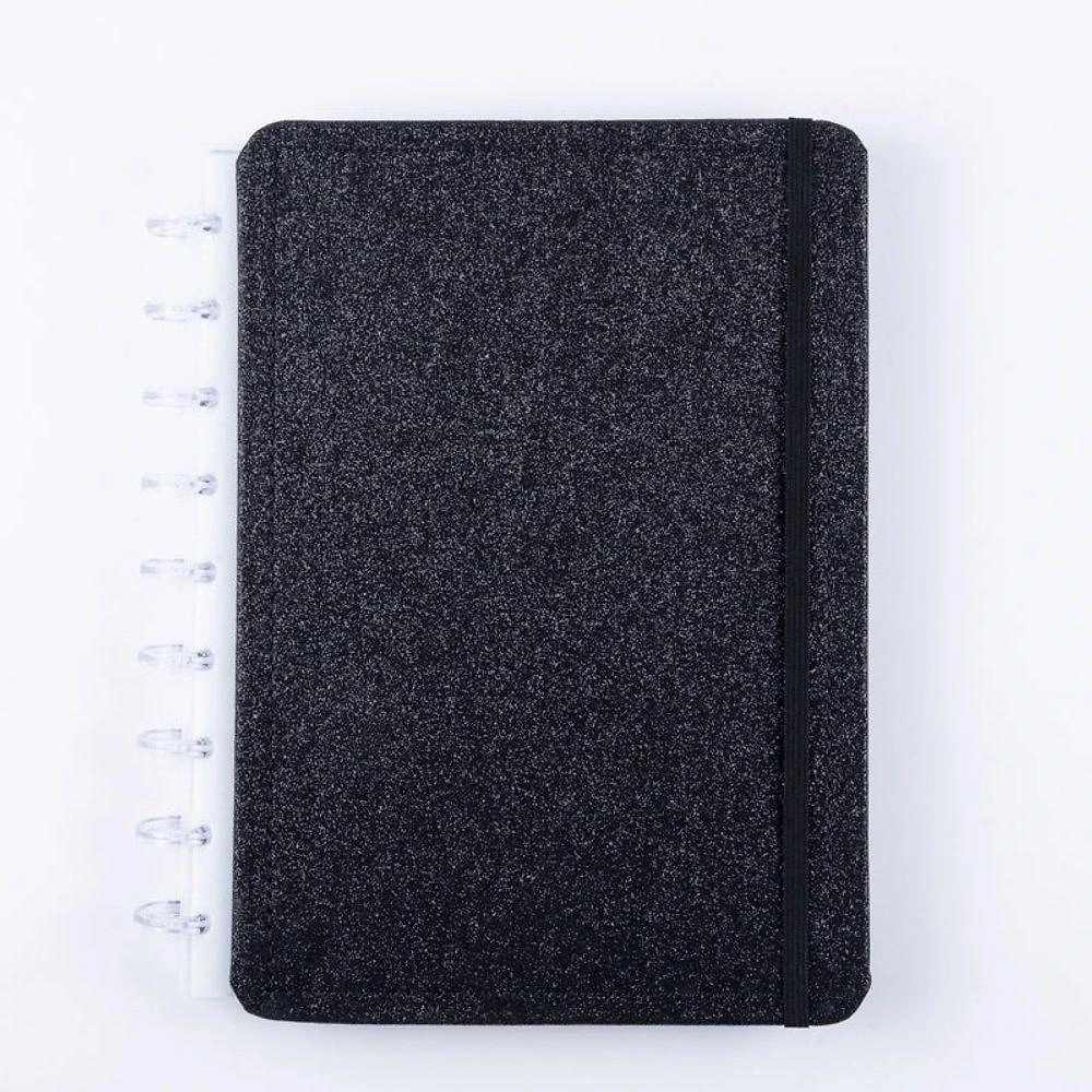 Caderno de Disco Disko Shine Capa Dura Médio m 80 Folhas Preto