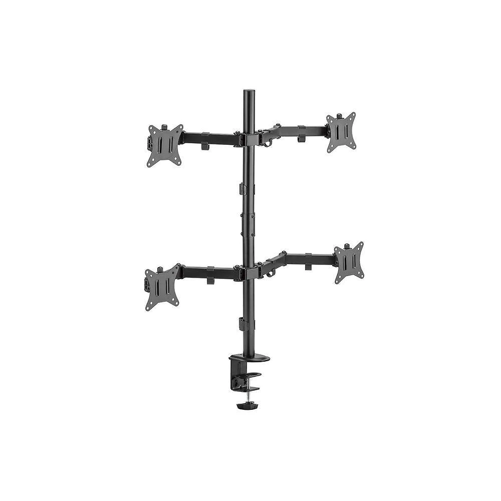 Suporte para Monitor Smq440c com Braços Giratórios e Ajuste de Altura para 4 Telas 17 a 32 Preto