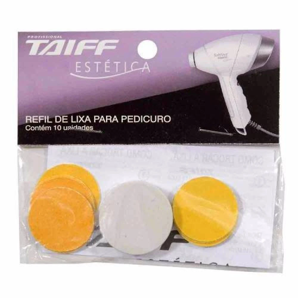 Refil de Lixa para Pedicuro Soft Feet Remoção de Calos Multicolorido Taiff 10un