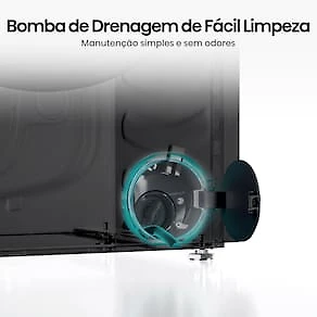 Lava e Seca Hisense WD1i11 11kg Lava e 7kg Seca Inverter 1400 RPM Titanium 110V