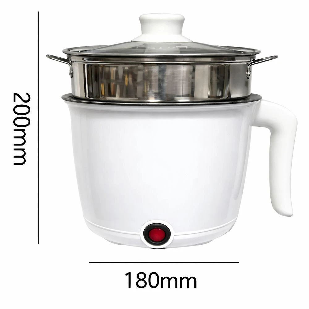 Miniatura Panela Elétrica Multifuncional Compacta Inox Com Vapor 110V Branco