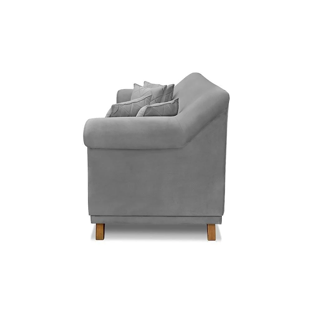 Sofá Armstrong 2 Lugares 160cm Decorativo Veludo Cinza G63 Gran Belo