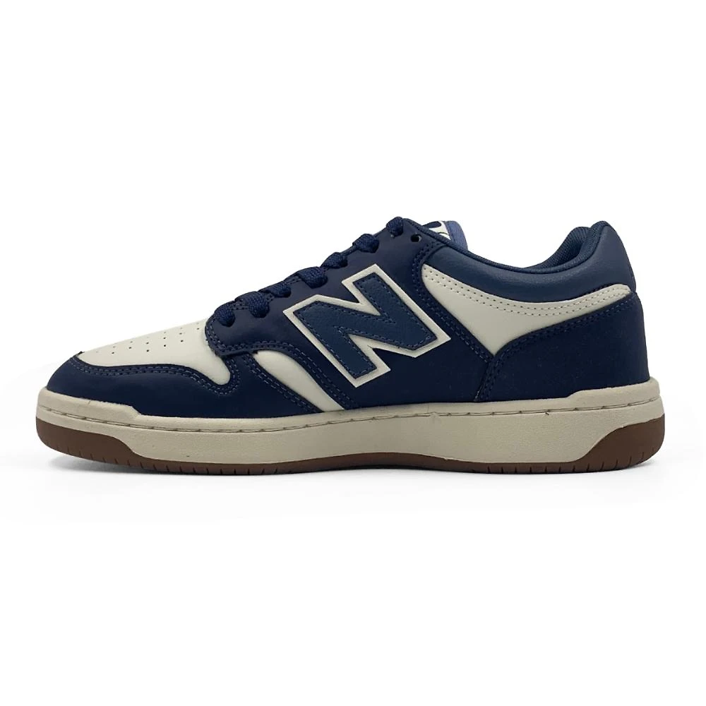 Miniatura Tênis New Balance 480 Low Masculino BRANCO/MARINHO - 38